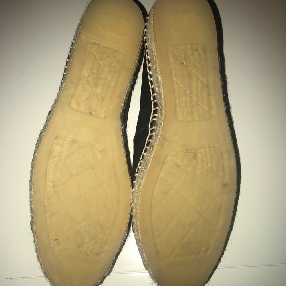 *SOLD* Chanel Espadrilles Black Satin Size 41 - Picture 5 of 6